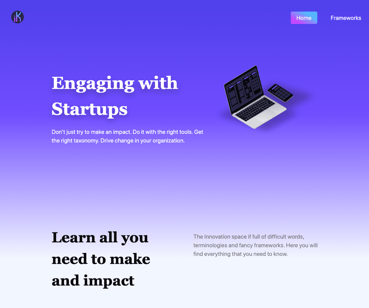 Landing Page of iKit